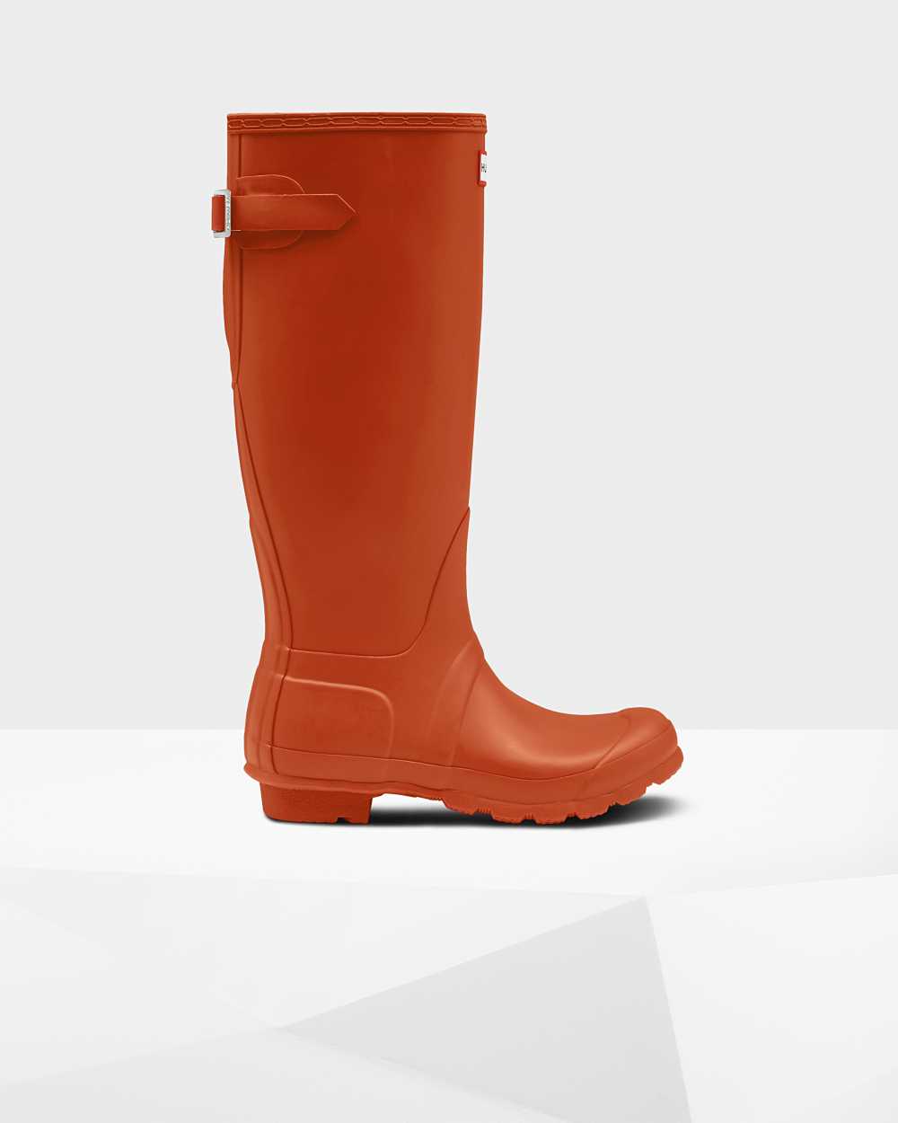 Hunter Original Tall Back Adjustable Women's Rain Boots NZ-49588L Red